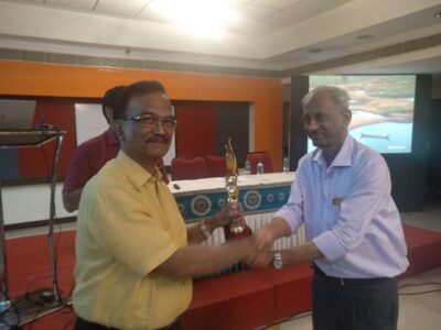 Dr. Chandrasekharan Nair speaking at the monthly meeting of Ernakulam Psychiatric Society